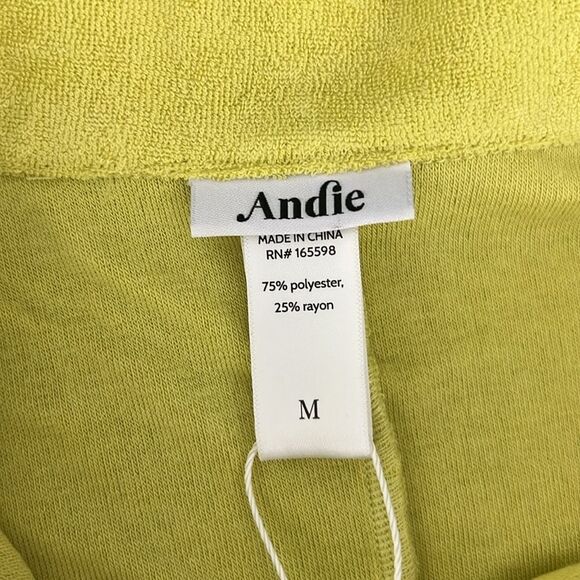 NWT Andie Swim The Palma Terry Button- Up Romper in Honeysuckle Size M - Picture 6 of 8